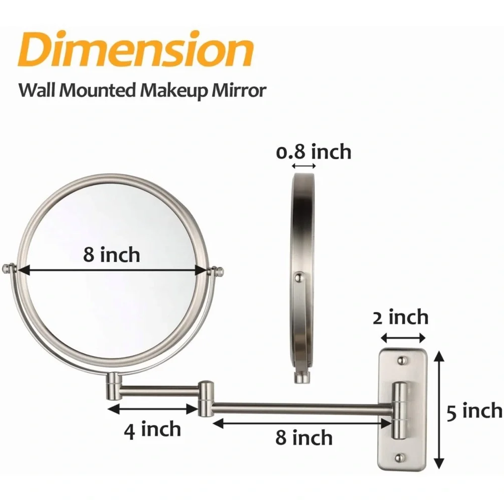 Wall Mounted Makeup Mirror